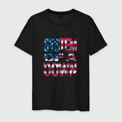 Мужская футболка хлопок System of a Down Флаг США