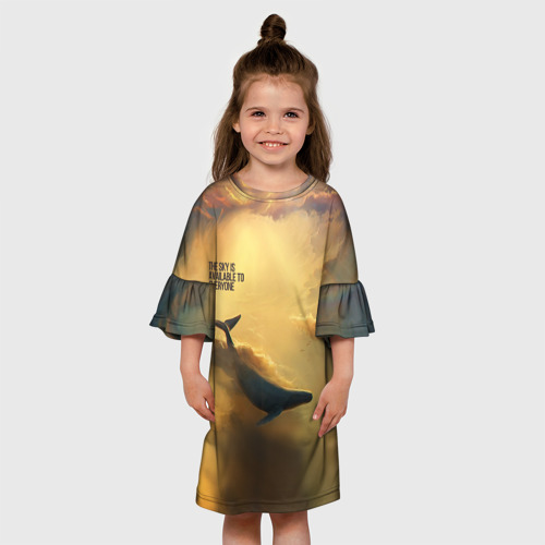 Детское платье 3D Never surrender - кит - фото 4