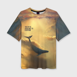 Женская футболка oversize 3D Never surrender - кит