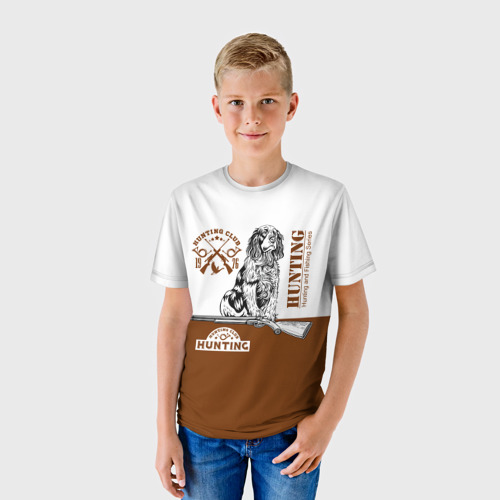 Детская футболка 3D Охотничья Собака, цвет 3D печать - фото 3