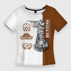 Женская футболка 3D Slim Охота на Утку