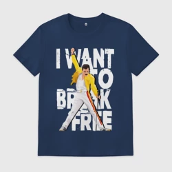 Мужская футболка хлопок Queen I want to break free