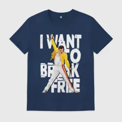 Мужская футболка хлопок Queen I want to break free