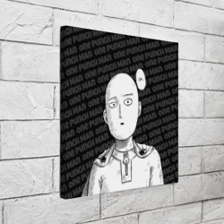 Холст квадратный One Punch Man - Сайтама Ванпанчмен - фото 2