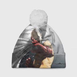 Шапка 3D c помпоном One Punch Man - Сайтама
