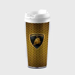 Термокружка-непроливайка Lamborghini gold соты