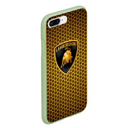 Чехол для iPhone 7Plus/8 Plus матовый Lamborghini gold соты - фото 2