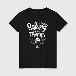 Женская футболка хлопок Выпечка моя терапия
