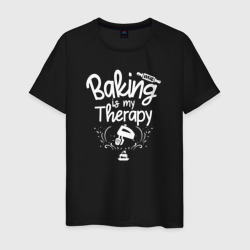 Выпечка моя терапия – Мужская футболка хлопок с принтом купить со скидкой в -20%