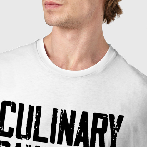 Мужская футболка хлопок Кулинарный гангстер, цвет белый - фото 6