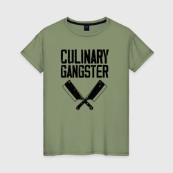 Женская футболка хлопок Кулинарный гангстер
