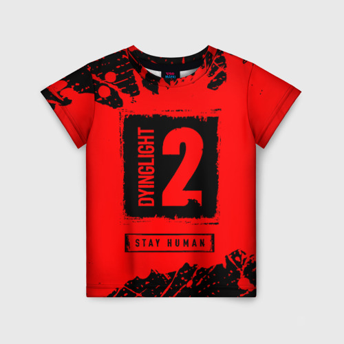 Детская футболка с принтом Даинг лайт 2 + Краски 1, вид спереди №1