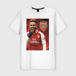 Мужская футболка хлопок Slim Arsenal - Pierre Emerick Aubameyang