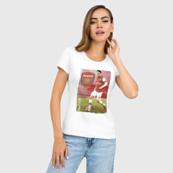 Женская футболка хлопок Slim Arsenal - Mesut Ozil - фото 2