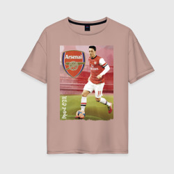 Женская футболка хлопок Oversize Arsenal - Mesut Ozil