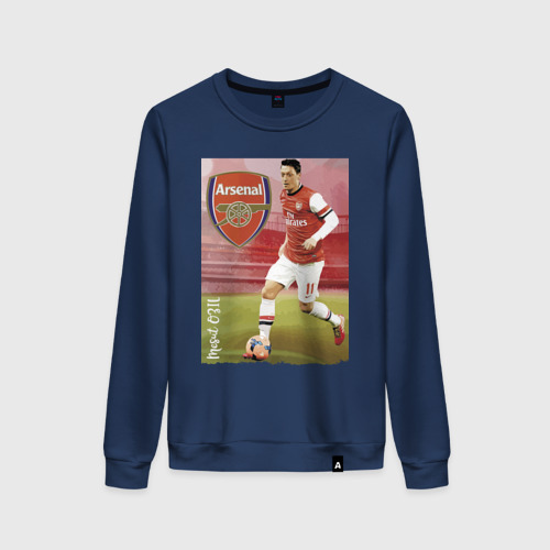 Женский свитшот хлопок Arsenal - Mesut Ozil, цвет темно-синий