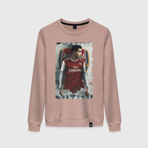 Женский свитшот хлопок Arsenal -  England, цвет пыльно-розовый