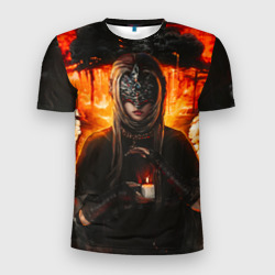 Мужская футболка 3D Slim Fire keeper Dark Souls III Дарк Соулс
