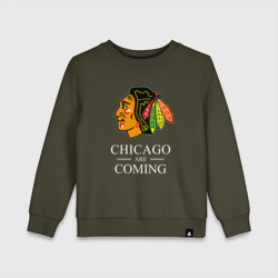 Детский свитшот хлопок Chicago are coming, Чикаго Блэкхокс, Chicago Blackhawks