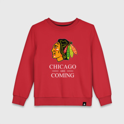 Детский свитшот хлопок Chicago are coming, Чикаго Блэкхокс, Chicago Blackhawks