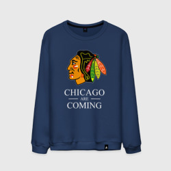 Мужской свитшот хлопок Chicago are coming, Чикаго Блэкхокс, Chicago Blackhawks