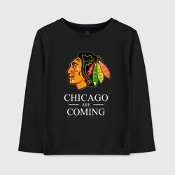 Детский лонгслив хлопок Chicago are coming, Чикаго Блэкхокс, Chicago Blackhawks