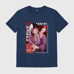 Мужская футболка хлопок Доктор Стоун Dr. Stone, Гэн Асагири