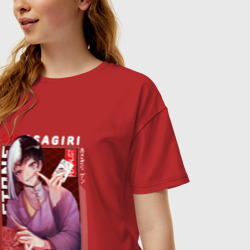 Женская футболка хлопок Oversize Доктор Стоун Dr. Stone, Гэн Асагири - фото 2