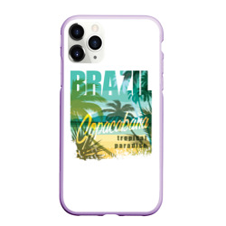 Чехол для iPhone 11 Pro Max матовый Тропический Рай Бразилии