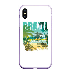 Чехол для iPhone XS Max матовый Тропический Рай Бразилии