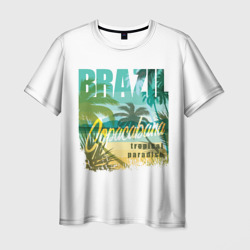 Мужская футболка 3D Тропический Рай Бразилии