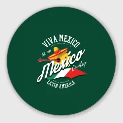 Круглый коврик для мышки Мексика Mexico