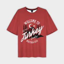 Мужская футболка oversize 3D Турция - Turkey