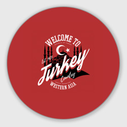 Круглый коврик для мышки Турция - Turkey