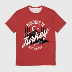Мужская футболка 3D Турция - Turkey