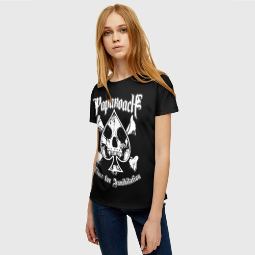 Женская футболка 3D Papa Roach, рок, цвет 3D печать - фото 3