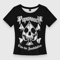 Женская футболка 3D Slim Papa Roach, рок