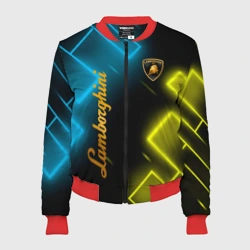 Женский бомбер 3D [Lamborghini] - Неоновые фигуры