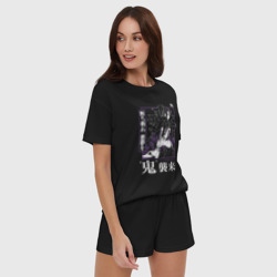 Женская пижама с шортиками хлопок Kokushibo Tsugikuni - демон - фото 2