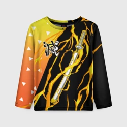 Детский лонгслив 3D Kisatsutai - Zenitsu Agatsuma