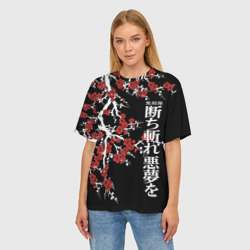 Женская футболка oversize 3D Корпус бойни демонов - фото 2
