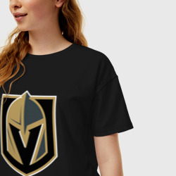 Женская футболка хлопок Oversize Vegas Golden Knights , Вегас Голден Найтс - фото 2