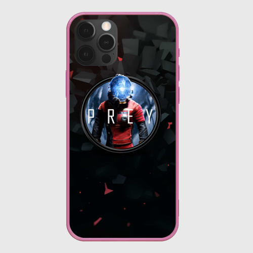 Чехол для iPhone 12 Pro с принтом Black logo prey, вид спереди #2