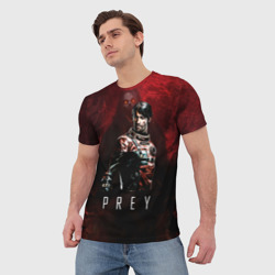 Мужская футболка 3D Prey dark  red - фото 2