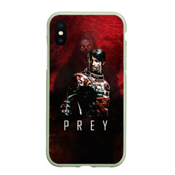 Чехол для iPhone XS Max матовый Prey dark  red