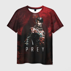 Мужская футболка 3D Prey dark  red