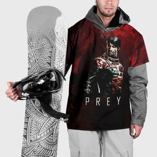 Накидка на куртку 3D Prey dark  red, цвет 3D печать