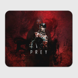 Прямоугольный коврик для мышки Prey dark  red