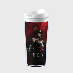 Термокружка-непроливайка Prey dark  red