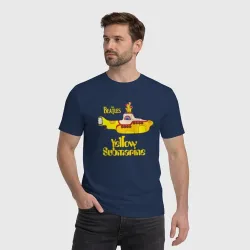 Мужская футболка хлопок On a Yellow Submarine - фото 2